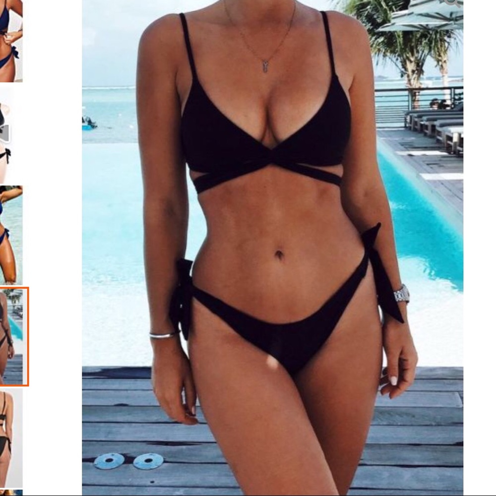 Padded Side Strappy Cute Two-Piece Bikini